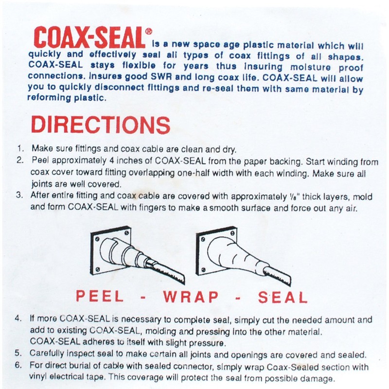 Coax-Seal Moisture Proof Sealing Tape 1/2" x 12 ft. Pro