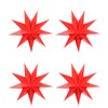 MECCANIXITY 4 Pcs Paper Star Lanterns 9-Pointed 12" Hanging Star