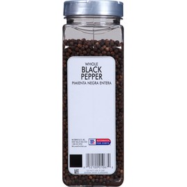 McCormick Culinary Whole Black Pepper, 19.5 oz - One 19.5 Ounce Container of Whole Black Peppercorns for Pepper Grinder, Great in Soups, Rubs, Salads and More