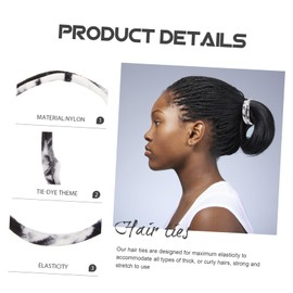 FOMIYES 20pcs Wide Elastic Hair Ties Thick Nylon Ponytail Holders for Women and Men Comfortable No-slip Design for Daily Use Parties All Hair Types