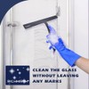 12 Inch Silicone Shower Squeegee with Microfiber Scrubber