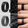 ThunderFit Silicone Rings for Men - 4 Rings Breathable Patterned