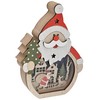 Bambelaa! LED Christmas Wooden Decoration Santa Claus Approx. 11 x