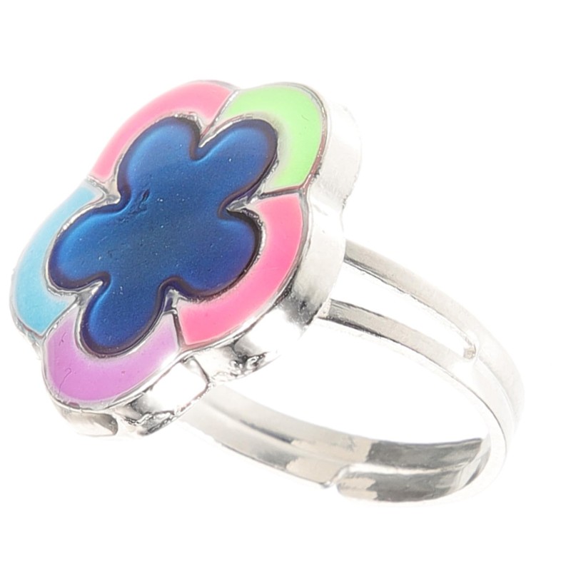 BESPORTBLE 5pcs Adjustable Flower Design for Women Color Changing Finger