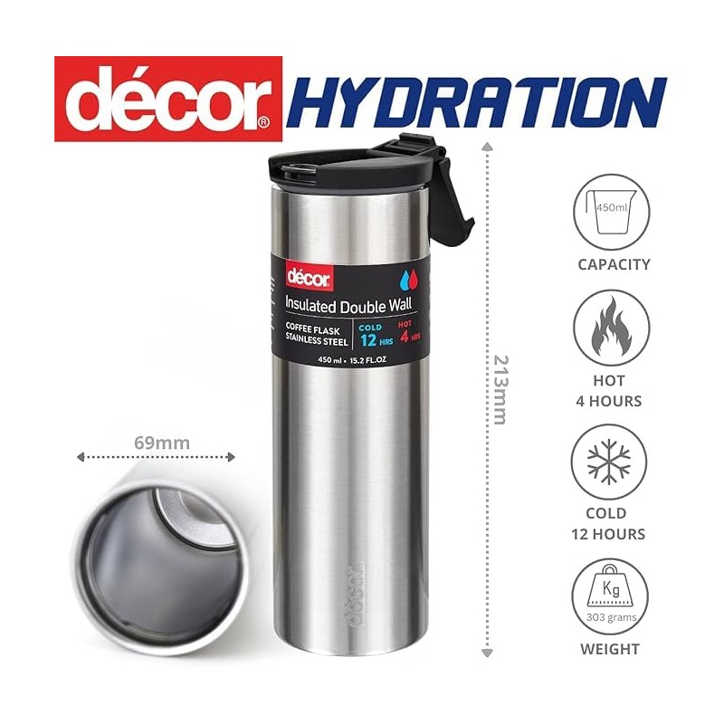 Décor Insulated Stainless Steel Coffee Cup | Travel for Hot