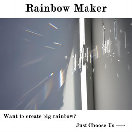 HDCRYSTALGIFTS Set 2 Crystal Suncatchers, 120mm Large Prism Sun Catchers Windows Hanging Ornaments Rainbow Maker Pendant Indoor Outdoor Garden Decor,Clear