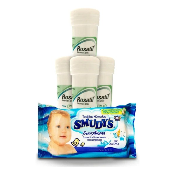 Crema Pomada Oxido De Zinc 4 Piezas + Toallitas Humedas+envi