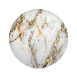 DUOBU White Gold Marble Texture Round Placemats 15 inch Non-Slip placemats Set of 6 Washable Heat-Resistant Table Mats for Dining Table Kitchen Party Decoration