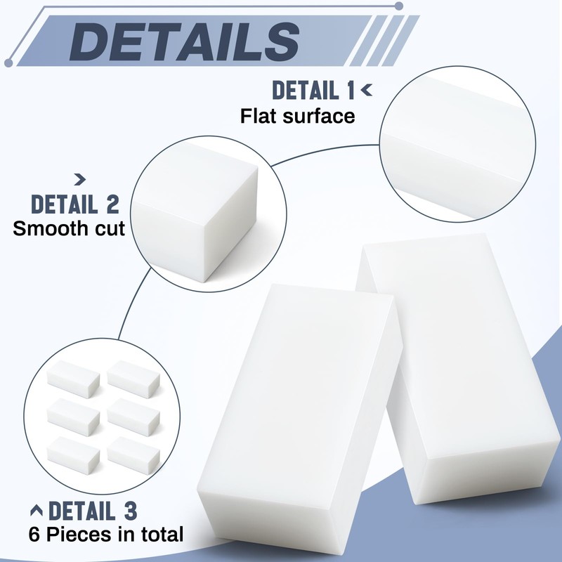 Colingmill 6 Pcs Hdpe Plastic Block 2" x 3" x