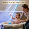 HOUSEWELL Light Up Shower Curtain 72x72, LED Color Changing Waterproof