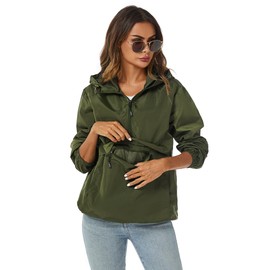 Avoogue Waterproof Rain Jacket For Women Tote Raincoat For Women Thin Rain Jacket Xxl