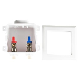 EFIELD Pre-assembled Faucet Outlet Box, 1/2-Inch CPVC Ppe Intet with Installed 1/4-Turn Ball Valve For Hot & Cold Water Supply, Chrome Plate,(FC001)