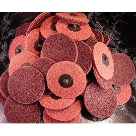 50p 3" Medium ROLL Lock Sanding DISC Made in USA ! Heavy Duty Non Woven Sand