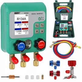 DUOYI Refrigeration Digital Manifold Gauge HVAC 92 Refrigerant Pressure Vacuum Tester