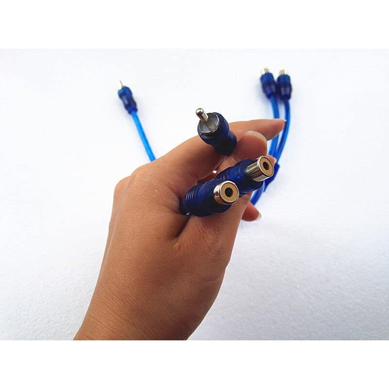 RCA PHONO SPLITTER CABLE BLUE (2 Female to 1 Male)