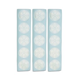 RELIGHT Flower of Life Hexagram Sticker Sacred Geometric Orgonite Decor Material Flower of Life Transparent Gold (15 Pieces, 40mm)