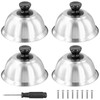 KOHAND 4 PCS Burger Dome, 16 x 10 cm Stainless