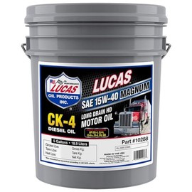 Lucas Oil 10288 SAE 15W-40 CK-4 Motor Oil, 5 Gallon Pail