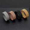 WOYNJI Men's Women's Stainless Steel Mesh Ring Wedding Band Comfort