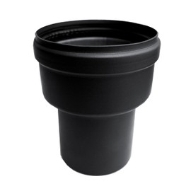 FIREFIX R80/Ü1 Pellet Stove Pipe Black Extension from 80mm to 100mm