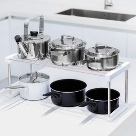 Login width adjustable kitchen shelf sink shelf sink organization, 1 level / 로긴 폭조절 주방 선반 싱크대 선반 씽크대 정리, 1단