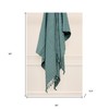 HomeRoots Teal Blue Knitted 100% Cotton Throw Blanket