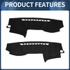 INFINAUTO Dash Cover Interior Sunshield Dashboard Carpet Mat with Sticker