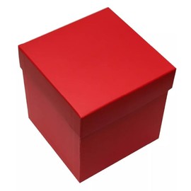 Pack it Caja Rígida Regalo Cubo Rojo 15x15x15 cm Base Y Tapa