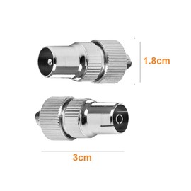 SoSupplies 5 X Female 5 X Male Tv Aerial Connector Plug/Socket Aerial Coaxial Coax Cable