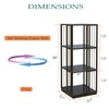 OSCHF Square Rotating Bookshelf Tower - 360 Spinning Display Corner