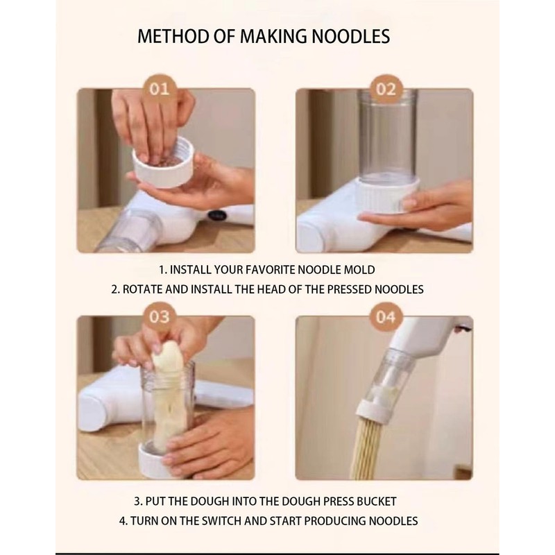Handheld Electric Noodle Machine, Portable Italian Noodle Making Machine With
