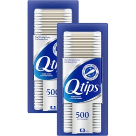 Q-tips Cotton Swabs, 500 Count (Pack of 2)