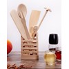 EVERYJOY Wooden Kitchen Utensils Set of 8 (Brown, Set 1)