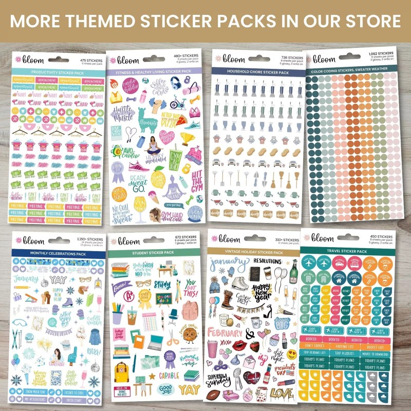bloom daily planners Planner Sticker Pack, Meal Planning