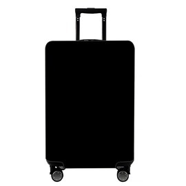 Solid color suitcase protector, simple and generous stretch fabric suitcase dust cover for 18-32 inch suitcase (Black, L)