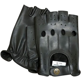 Fingerless Half-Finger Premium Driving/Cycling/Motorcycle Gloves in Real Leather 309
