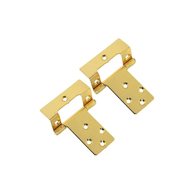 Large Brass Cranked 50mm / 2" Flush Hinges Door Cranked