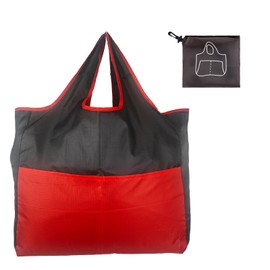 UBUYI Foldable Shopping Bag, Portable Outdoor Shopping Bag, Eco-Friendly Shopping Bag, Waterproof, Machine Washable, Large Shopping Bag, Women, brown red
