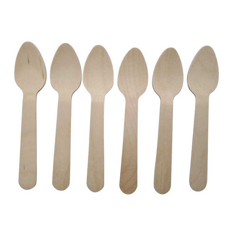 Wooden Tea Spoons Biodegradeable & Disposable Pack of 100
