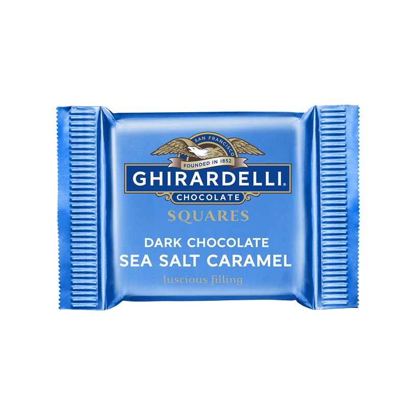 Ghirardelli Dark & Sea Salt Caramel Chocolate Squares, 0.53 Ounce,