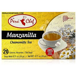 Peruchef Te de Manzanilla 20 sobres | 20 Tea Bags of Chamomile from Peru 0.71 oz