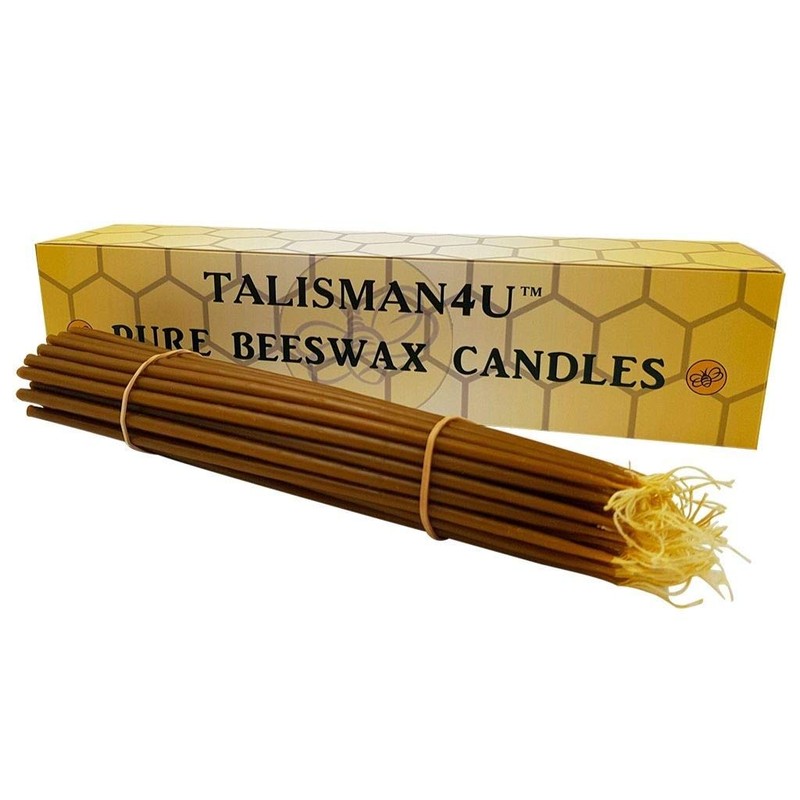 50 Natural Pure Beeswax Taper Candles 9 Inch Tall Church