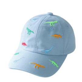 Children's Baseball Cap for Boys Girls Adjustable Sports Cotton Cap Autumn with Dinosaur Embroidery Peaked Cap Children UV Protection Baseball Cap 2-6 Years, blue