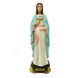 ColorLife_4U New Figurine Virgen De La Dulce Espera- Virgen Maria Virgin Mary Catholic Statue Tabletop Home Office Decoration 9" Tall