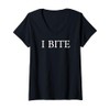 Womens I BITE V-Neck T-Shirt