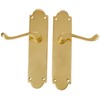 VICTORIAN SCROLL LEVER ON SHAPED BACKPLATE - LATCH