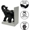 Livevie Elephant Figure Decorative Bookend Non Skid Bookend Heavy Duty