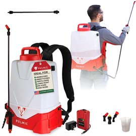Electric Backpack Sprayer 4 Gallon Battery Powered Sprayer for Lawn, Garden & Farm – Adjustable Pressure, High-Performance Sprayer Pump, Lithium Battery, Multi-Nozzle Kit Included, 7-Hour Autonomy.