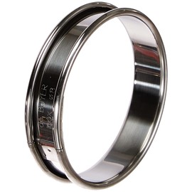 De Buyer - 3091.08N - Circular Tart Frame with Rolled Edge, Stainless Steel, Height 2cm Diameter 2cm.