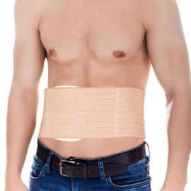 NIdreamCE Umbilical Hernia Belt with Compression Pad Abdominal Support Binder for Men and Women Belly Button Navel Hernia Support Relieve Pain for Incisional, Epigastric, Ventral, Inguinal Hernia (Large)